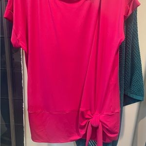 Beautiful new hot pink top silky material excellent fit